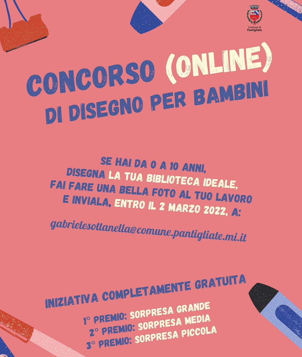 Concorso (online) di disegno per bambini: termine per partecipare